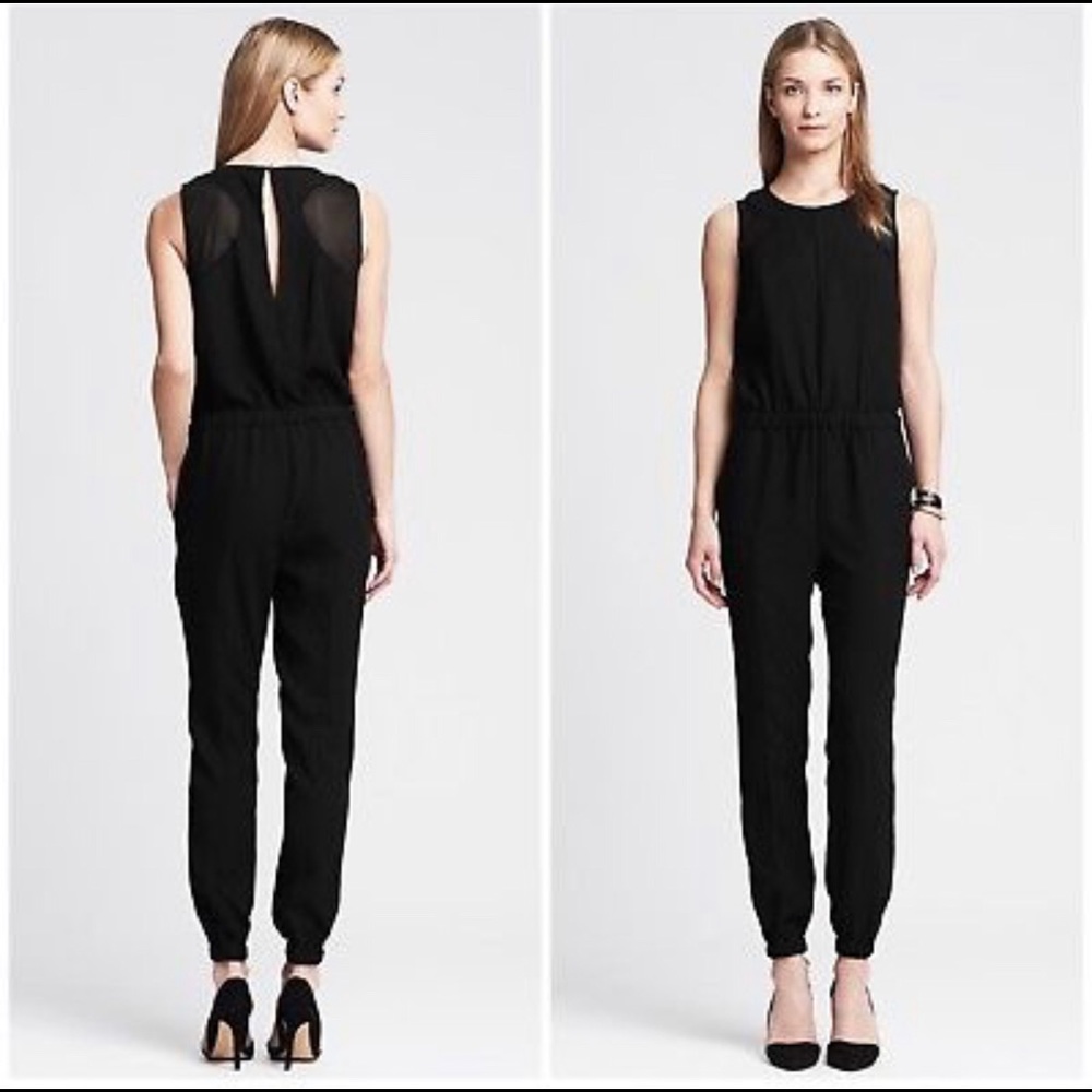Banana Republic Jumpsuit with Mesh Detail